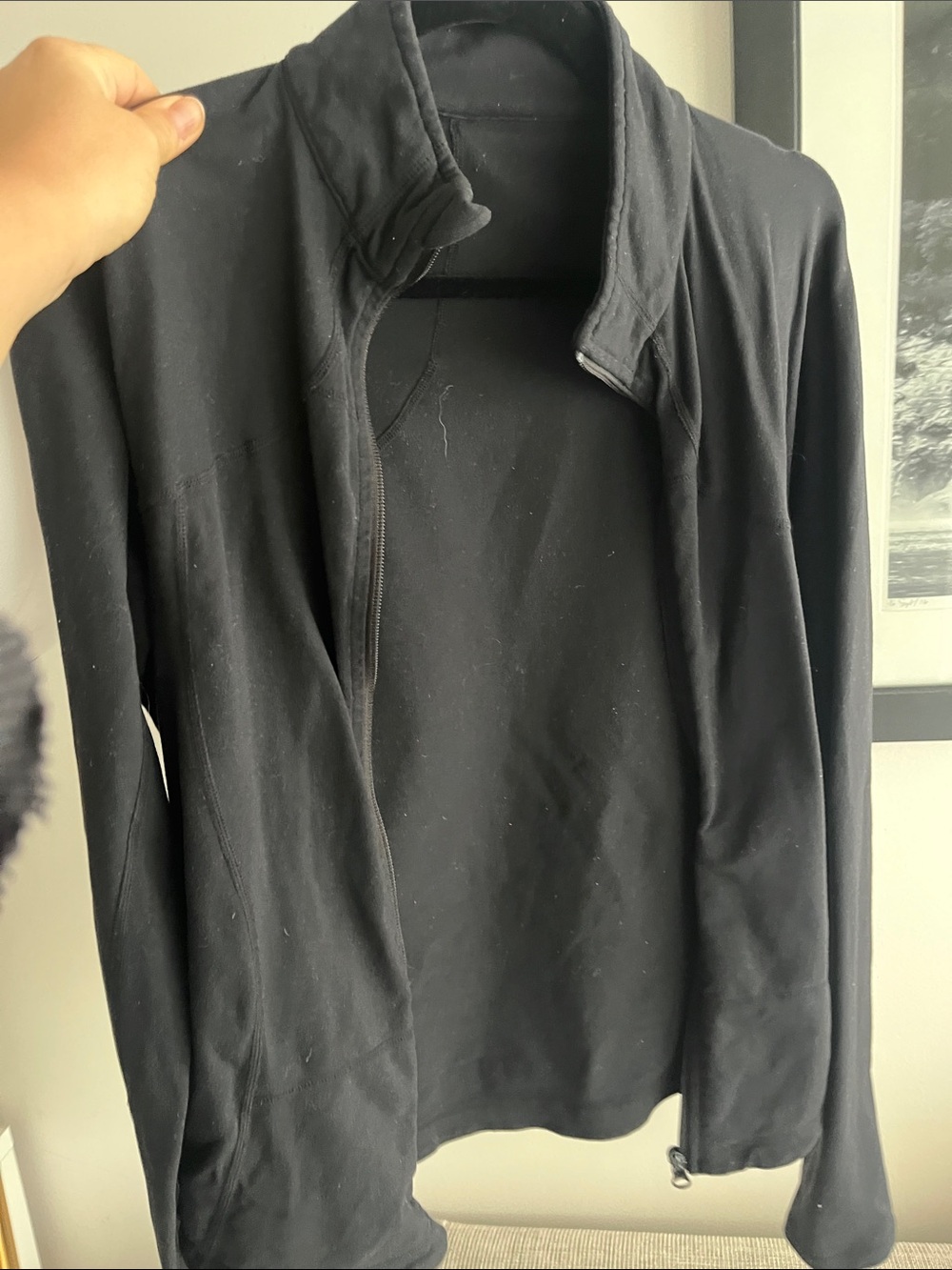 lululemon athletica Black Zip-Up Bomber Jacket